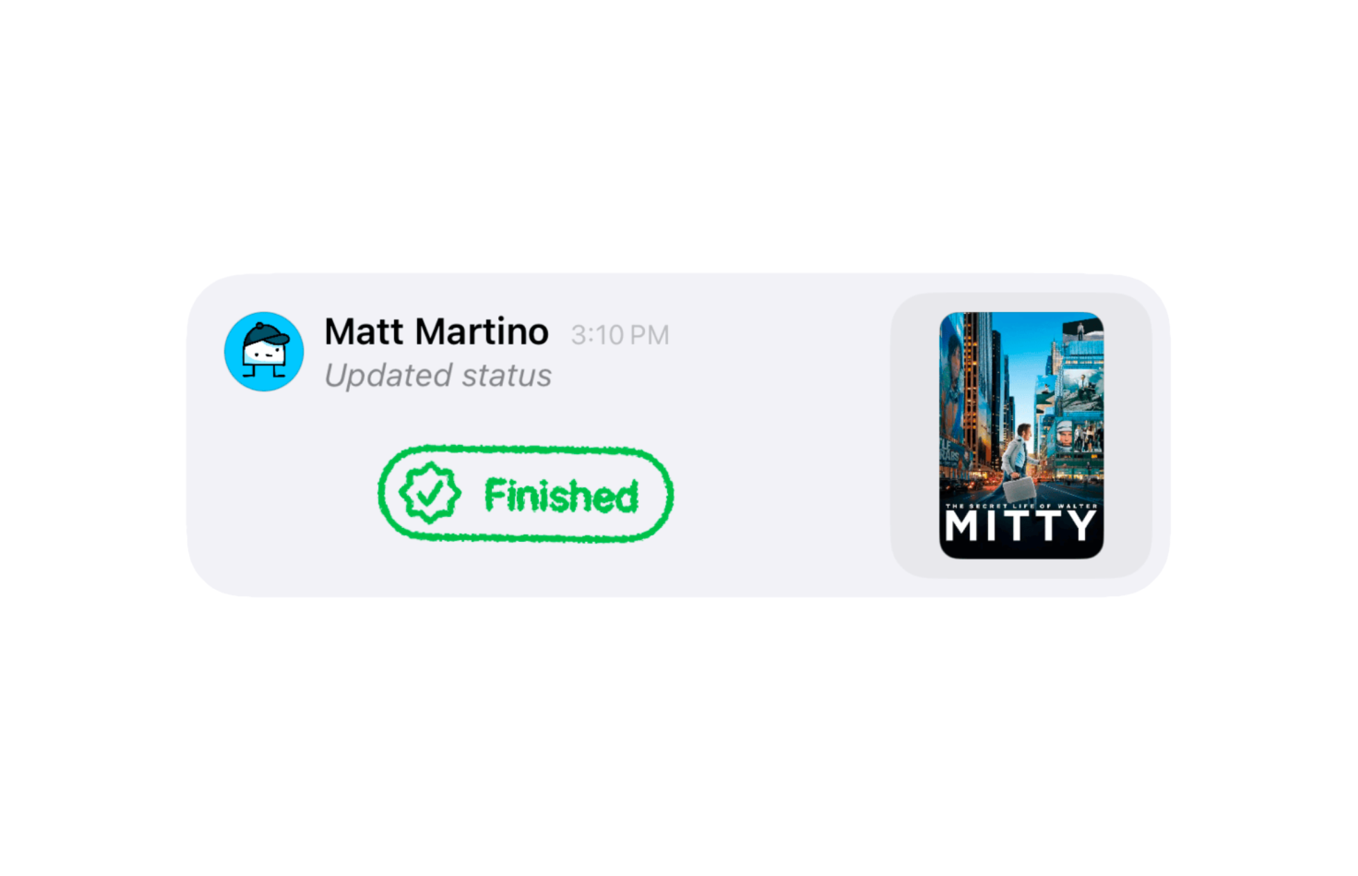 Preview of Radar's Activity feature showcasing a TV Show being re-completed 7 times.